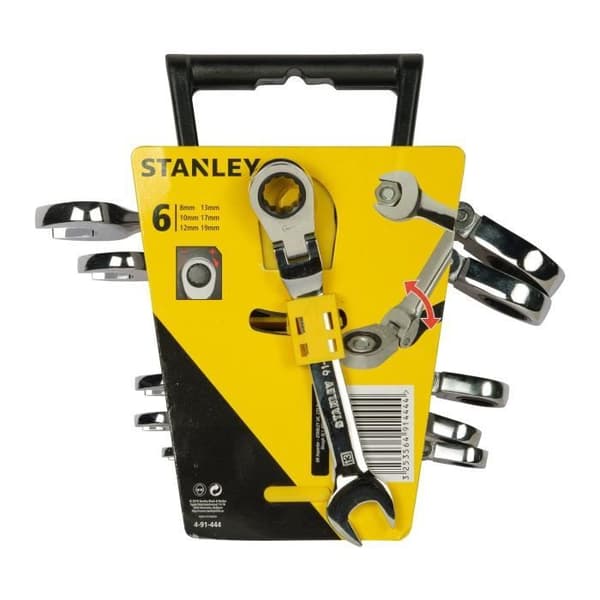 STANLEY kombinationsspärrnyckel - 4-91-444 - 6 delar från 8 till 19 mm