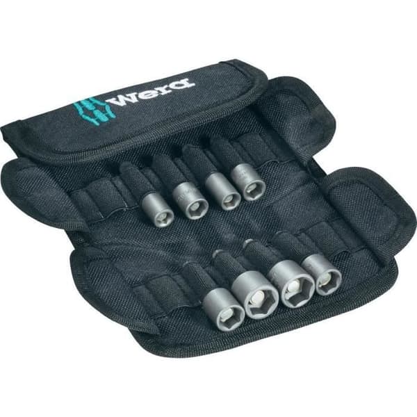 Rörnycklar 6,3 mm (1/4") - WERA - Set om 8 - Mått: 240 mm - Vikt: 320 g