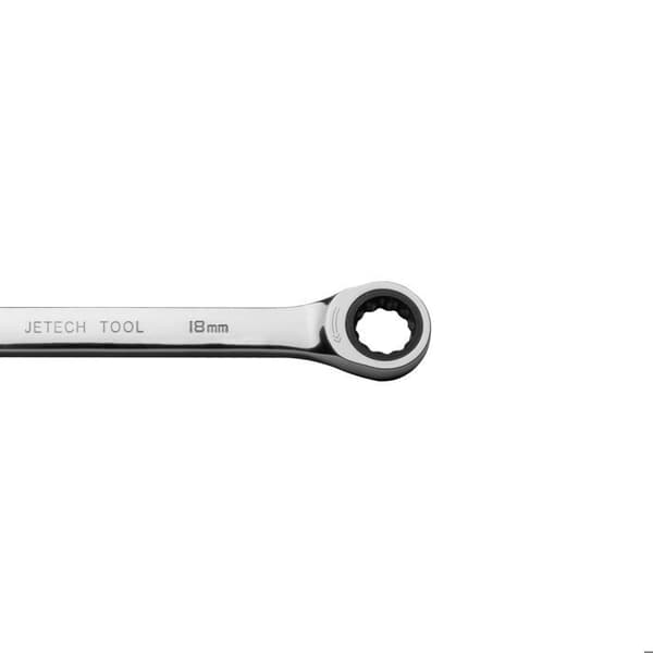Kombinationsnyckel med hylsa - Jetech - 18mm - Cr-V stål - Polerad kromfinish - 12 punkter