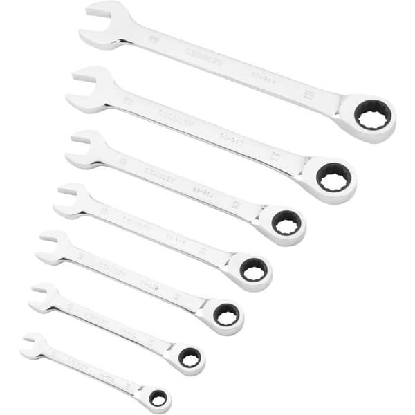 Kombinationsspärrnyckel - STANLEY - STMT82846-0 - 72 tänder - Ergonomiskt handtag - 7 delar
