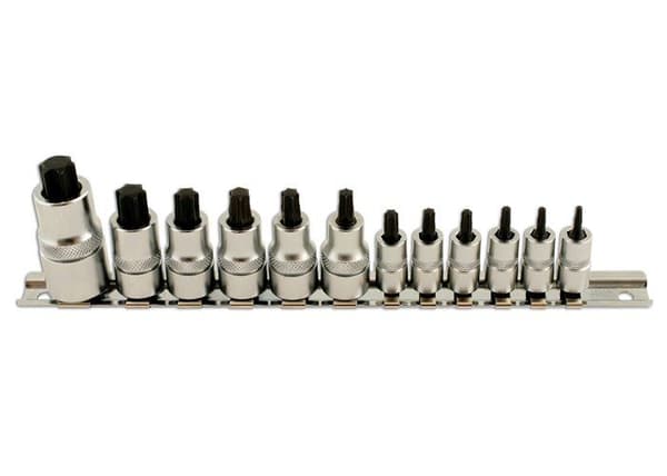 Cle torx - cle manlig stjärna Laser - 5521 - Set med 12 Torx-spetsar