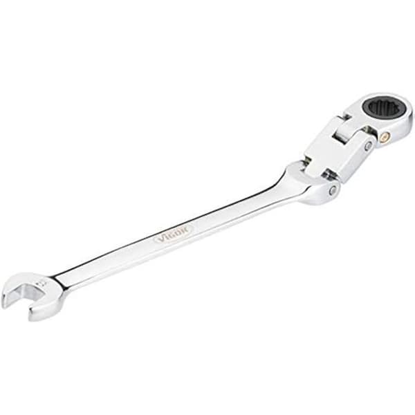 Kombinationsnyckel med spärr - VIGOR - V6752-8 - Bredd 8 mm - Dubbelledad - 72 tänder