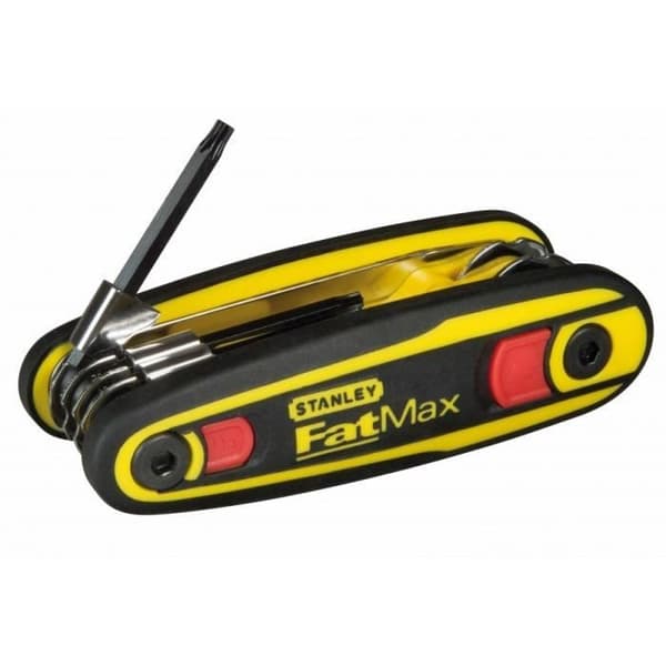 Torx-nycklar - STANLEY - på FMX-fäste - 8 delar - ergonomiskt handtag - tryckknappsupplåsning