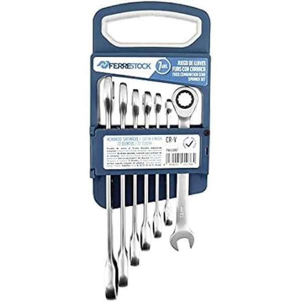 Nyckelsats - FERRESTOCK - FSKLLG007 - Kromvanadin - Satinfinish - 72 tänders spärr