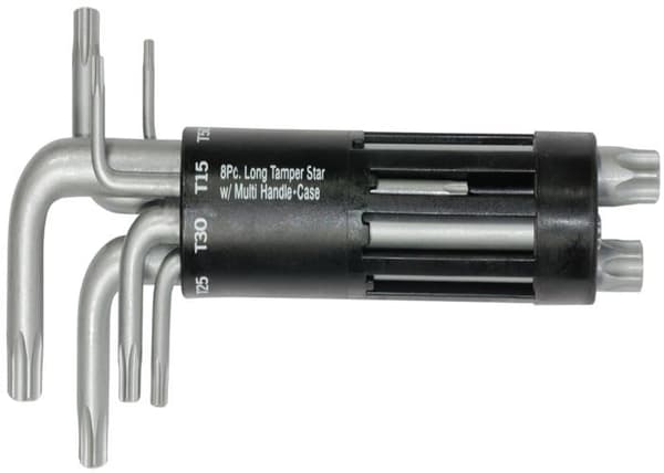 Sw-stahl - 04484L - Vinkelnyckel med hål för 8 delar T 10 - T 50, frontal