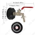 Miniatyrbild 2 av 4: TD 2 delar tonneau ventilavstängningskopplingar tonneau anslutning IBC mässingskran 1/2 tum nipplar tappfilter tonneau ventilkopplingar