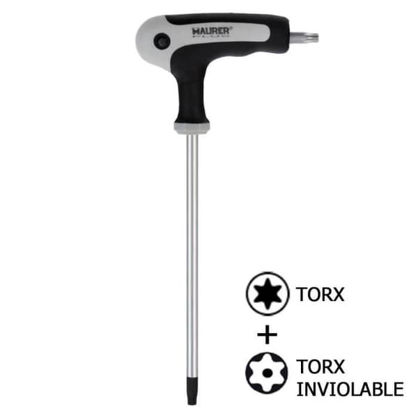 MAURER Torx-nyckel med manipuleringssäkert 'T'-handtag - T-15