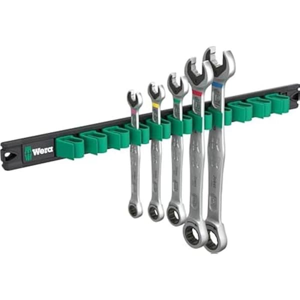 Mixad nyckelset med spärrhandtag - WERA - 9631 - 6 delar - Magnetisk stång 6000 - Kraftfull magnet