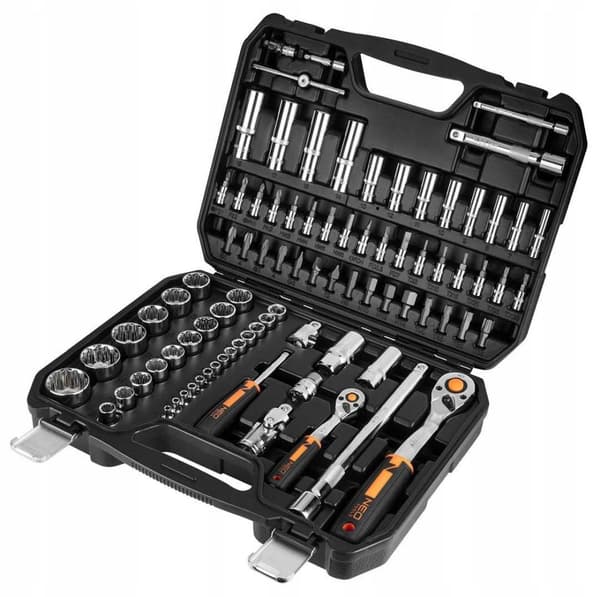 NEO Topnøgler 1/4"", 1/2"", sæt med 86, Cr