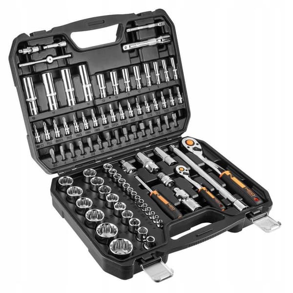 NEO Topnøgler 1/4"", 1/2"", sæt med 86, Cr