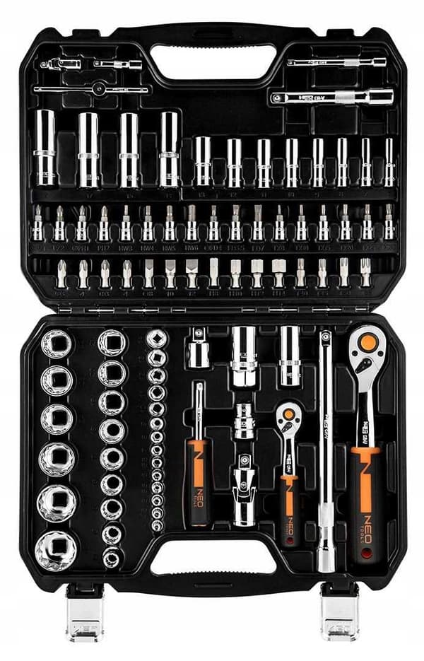 NEO Topnøgler 1/4"", 1/2"", sæt med 86, Cr
