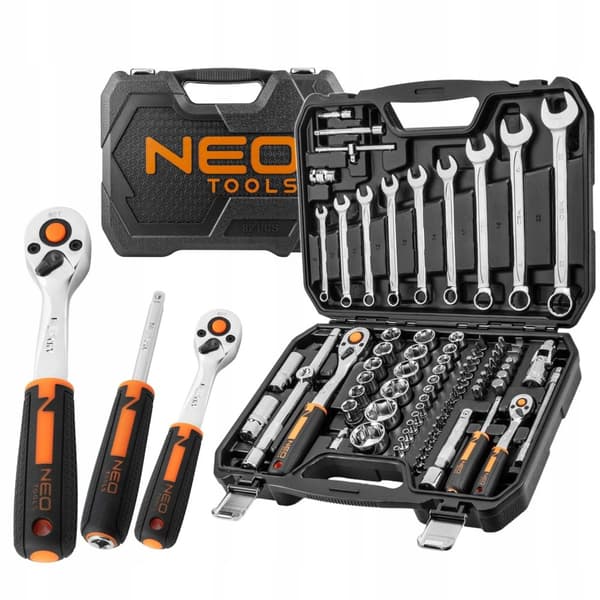 NEO hylsyavaimet 1/2", 1/4", 82 osaa Cr