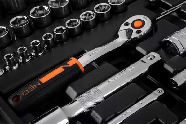 NEO Hylsnycklar 1/2"", 1/4"", sats om 73, Cr