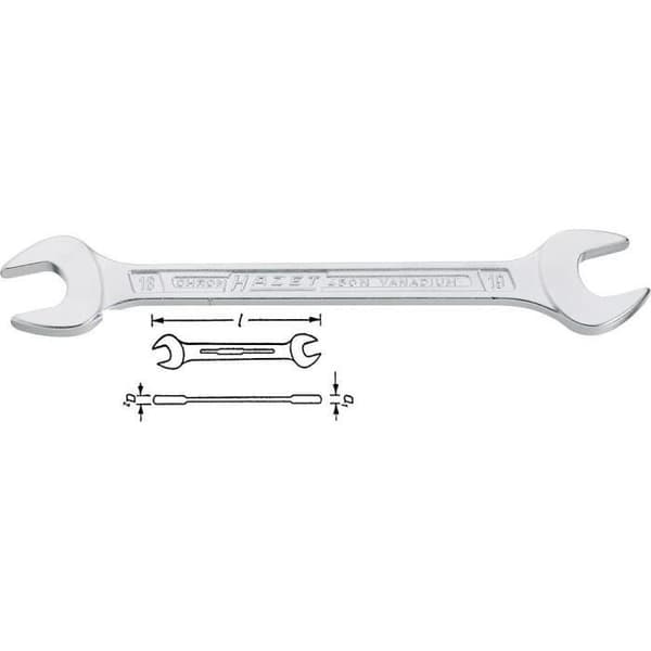 Dubbelsidig nyckel - HAZET - 450N-5X5.5 - Öppning 5 x 5.5 mm - Precision - Hållbarhet