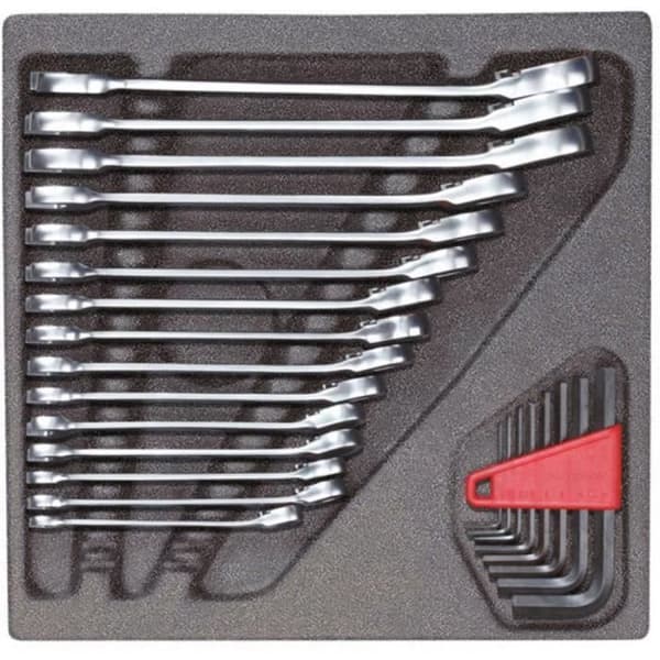 Ringspärrnyckelsats - Gedore RED - R22250001 - Krom-vanadinstål - Gaffel