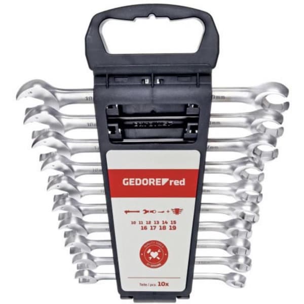Kombinationsnyckelsats - Gedore RED - 3301003 R05905010 - Stål - Röd - Gaffel