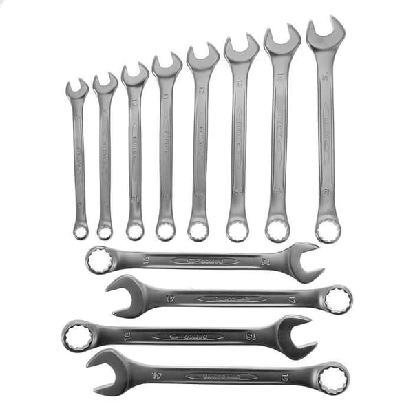 Set med 12 kombinycklar BAHCO 111M/SH12 - Metriska storlekar från 8 till 19 mm