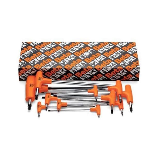 Set med 13 skiftnycklar för Torx-skruvar med plasthandtag ...
