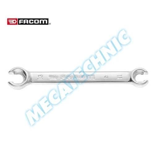 Rak rörnyckel med metrisk canvas D 10 x 11 mm - FACOM - förstärkt för kraftfull åtdragning