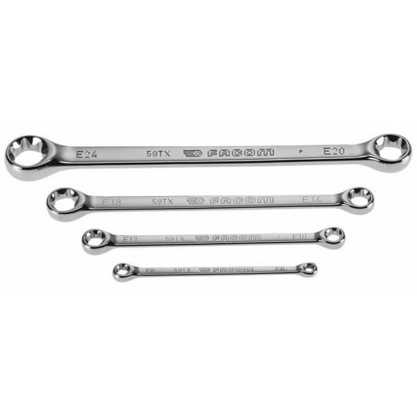 Set med 4 raka nycklar TorxÂ® profil Facom 59TX.J4