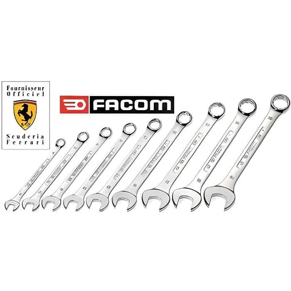 FACOM metrisk kombinationsnyckelsats - Box - 9 st - 440.JE9