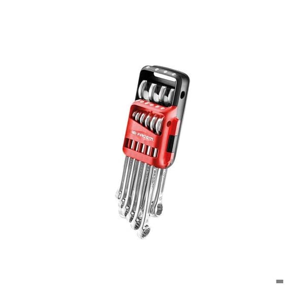 Set med 10 FACOM 440.JB10PB kombinationsnycklar - Handtag med variabel sektion - Röd - Stål