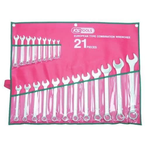 Set med 16 metriska kombinyckel - i fodral KS TOOLS 922.0046