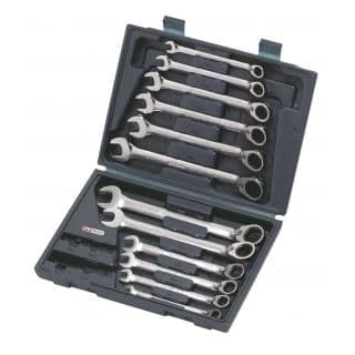 Box med 12 vändbara spärrnycklar - KSTOOLS - Gear Plus - Satin Chrome Vanadium