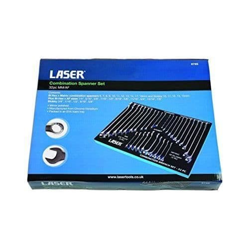 LaserkombinationsnyckelsetSilver 32 delar - 6795
