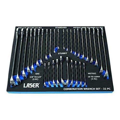 LaserkombinationsnyckelsetSilver 32 delar - 6795