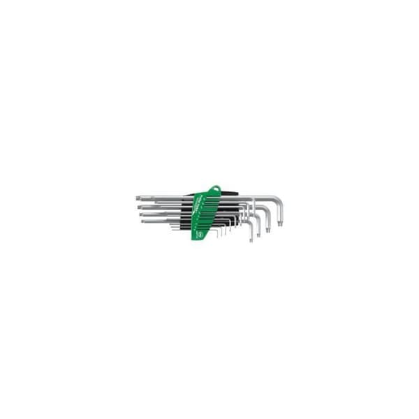 Wiha prostar torx® nyckelset med hårdfodral, 13 st, titansilver i blisterförpackning (39105)