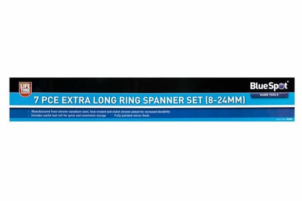 Kombinationsnyckel Blue spot tools - 04305 - BlueSpot Tools Set med 7 extra långa polygonnyckel 8-24 mm