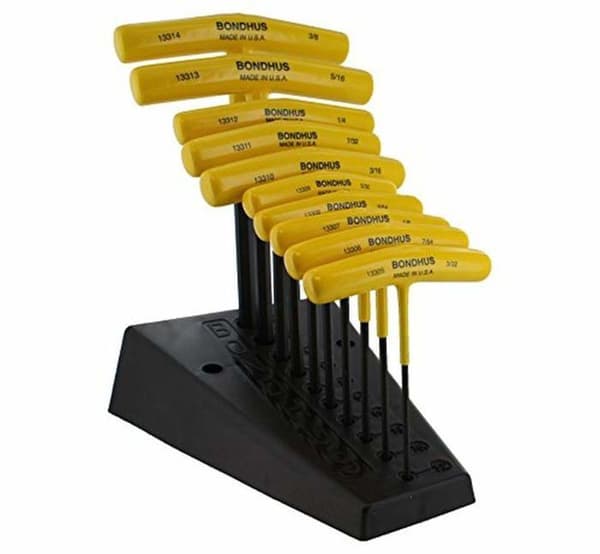 Insexnyckel - 6-punktsnyckel - Bondhus sexkantig hannyckel - 13390 -, HTX10FS Set med 10 sexkantiga T-handtag 3/32-3/8