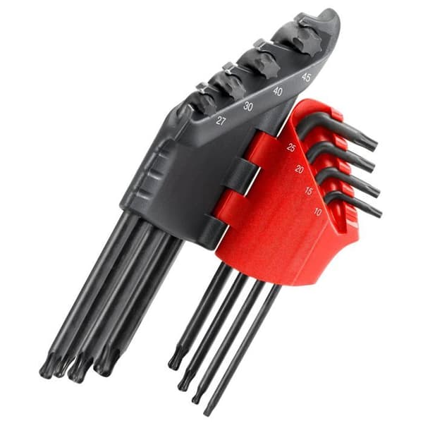 Set med 8 Facom Tamper Torx-Torx hannycklar med sfäriskt huvud
