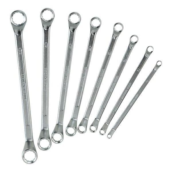 KWB ringnycklar - Set om 8 - Kromvanadinstål - Satinfinish