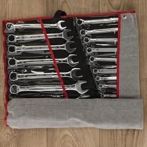 Spel av 25 blandnycklar - KS TOOLS - 922.0075 - Blandnycklar i metriskt mått i väska - 6 till 34 mm - Gaffelvinkel 15°