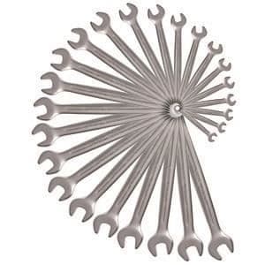 Spel av 25 blandnycklar - KS TOOLS - 922.0075 - Blandnycklar i metriskt mått i väska - 6 till 34 mm - Gaffelvinkel 15°