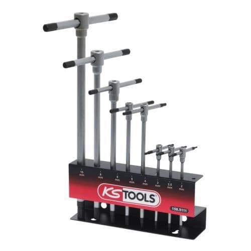 Nyckelset - KSTOOLS - T-handtag - 6-kant - Krom Vanadium - 8 delar
