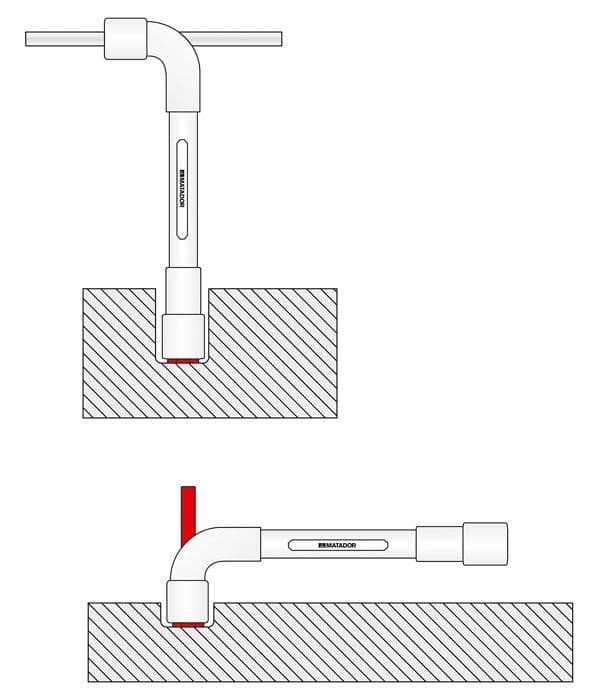 Cle allen - cle a 6 pans - cle manlig hexagon Matador - 03200120 - nycklar, 6 x 12 mm, 12 mm