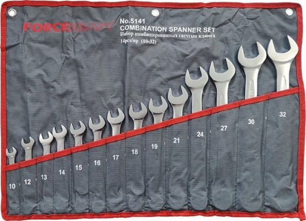 Forcekraft - FK-5141 - Set av verktyg Blandade nycklar 14 bitar (10-32 mm)