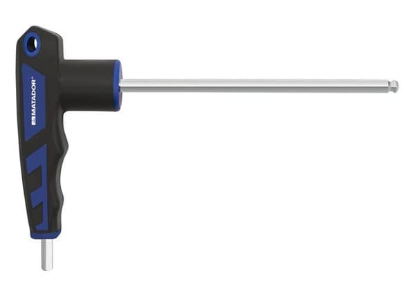Matador - 0445 0020 - T-handtag 2 K av skruvmejsel i rätt vinkel för sexkantsskruvar 2 mm
