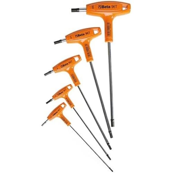 Beta 96T/S5P - Set med 5 sexkantiga nycklar med högpresterande T-handtag
