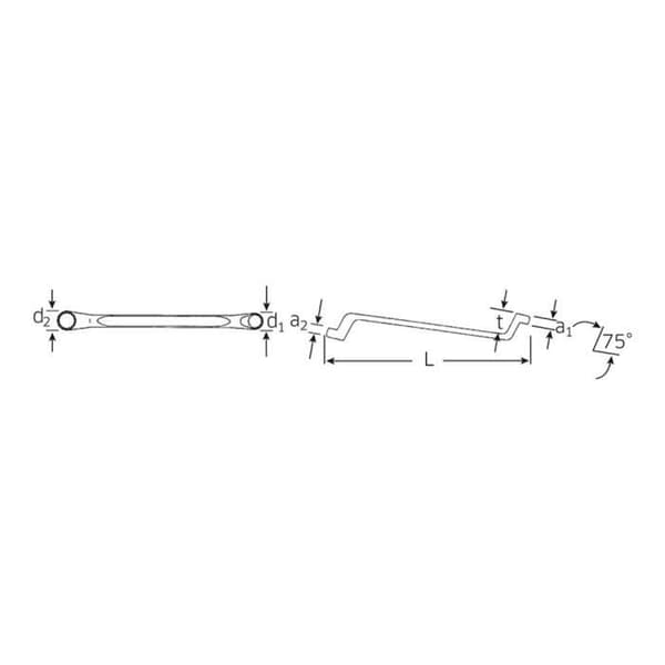 Stahlwille Steel will 20 21 x 23841 Böjd ringnyckel - 20 21 x 23