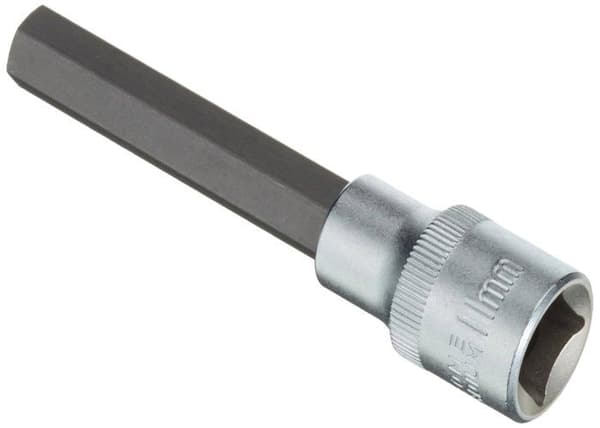 Insexnyckel - 6-sidig nyckel - sexkantig hannyckel Ks verktyg - 911.1961-E - 1/2" Bit Sockel Sexkant, Lång, 11 mm, på hängbricka