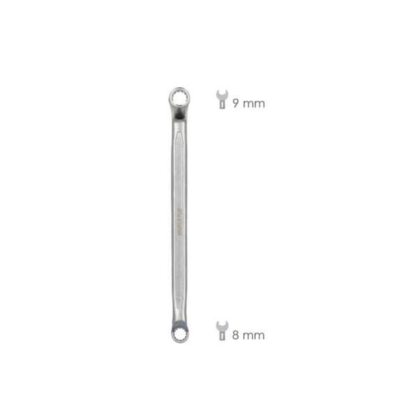 Wolfpack linea professionell kombinationsnyckel - 02322904 - Armbågsstjärnnyckel plus kromvanadinstål 8 x 9 DIN 838