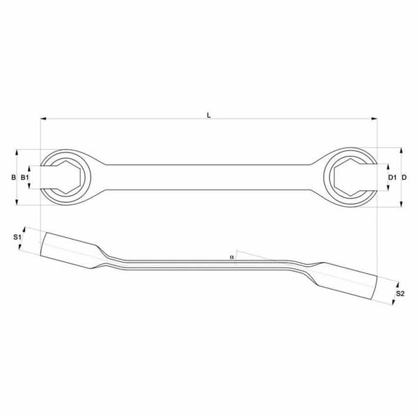 Yato rörnyckel - YT-0140 - 0140 YT-skiftnyckel-mutter Rörtång 22 x 24 mm