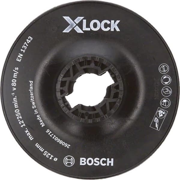 Slippanel - Bosch - X-LOCK - 125 mm - Hård - Kornstorlek P50 och grövre