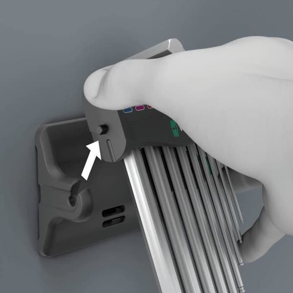 WERA 950/9 Hex-Plus 8 vinklad hannyckelsats - Förkromat stål - 6-punkts