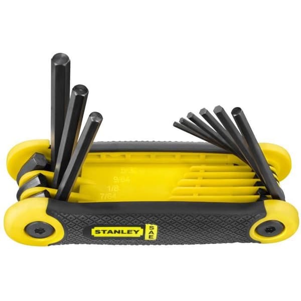 STANLEY 9-delad sexkantnyckelsats - 5/64" - 1/4"