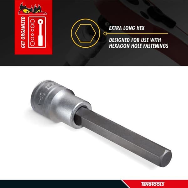 Teng tools - 117450502 - Sexkantshylsa 1/2 H10 x 100 mm lång ()''